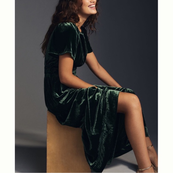NWOT The Somerset Velvet Maxi Dress Anthropologie - Picture 4 of 14